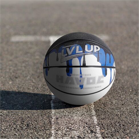LVL Up Havoc Series Basketball Bundle - Premium Composite Leather That Provides Extra Grip and Control, Deep Channel Construction Ideal for Outdoor Streetball Games, Includes Pump and Needle in Saudi Arabia