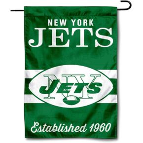 WinCraft Jets Throwback Retro Vintage Garden Flag Double Sided Banner