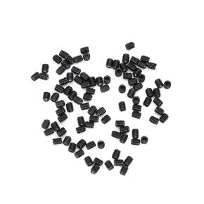 binifiMux 100pcs Black M2.5 x 3mm Hex Socket Grub Set Screws with Cup Point 12.9 Grade Alloy Steel