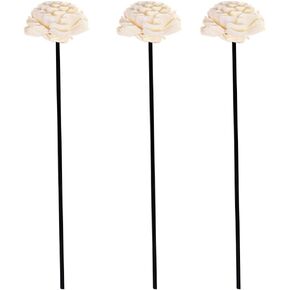 Amosfun 3Pcs Flower Rattan Reed Diffuser Sticks Essential Oil Aroma Diffuser Sticks Aroma Diffuser Sticks Replacement for Home Fragrance Aroma Oil (Black)