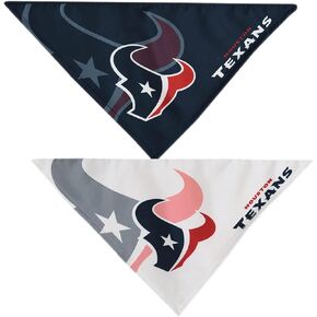 Littlearth Unisex-Adult NFL Houston Texans Home and Away Pet Bandana Set, Team Color, Small