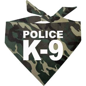Police K-9 Costume Halloween Dog Bandana (Camo, OS 93)