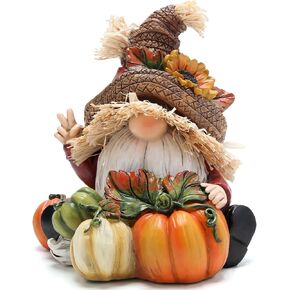 Hodao Thanksgiving Gnome Scarecrow Decoration - Sunflower Pumpkin Decor - Autumn Thanksgiving Tabletop Decoration - Perfect for Thanksgiving Gifts