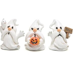 Hodao 3pcs Halloween Gnomes Decorations Indoor on The Desktop Party Supplies Figurines