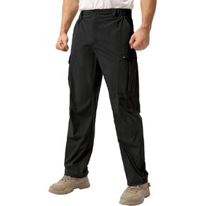 NATUVENIX Hiking Pants Men Lightweight Mens Travel Pants Quick Dry Cargo Pants for Men Stretch Work Pants Men Water Resistant