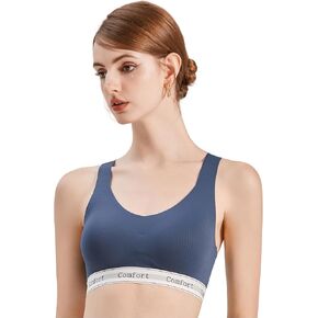 Women's Racerback Sports Bra Padded for Women Comfort and Breath Wire-Free Seamless Sports Bras