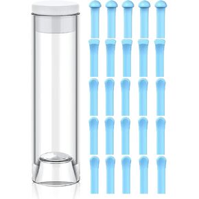 GUJI Ear Wax Removal - Ear Cleaner Tips - Blue Rubber Tip - Original Replacement Accessories Set - Replacement Ear Pick with 25 Ear Spoon