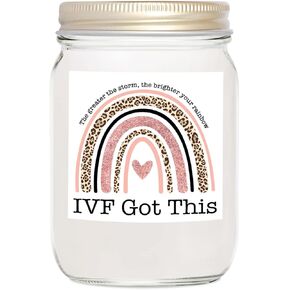 YouNique Designs Fertility Candle, 7 Ounces, IVF Gifts for Women, Infertility Gifts for Women, Encouragement Gifts for Women, White All Natural Soy Vegan Aromatherapy Candles (Lavender & Vanilla)