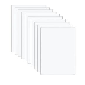 10 Pack Plexiglass Acrylic Sheets, Clear Plastic Sheet for Craft Projects, Picture Frames, Sign Blank, 5"x7"