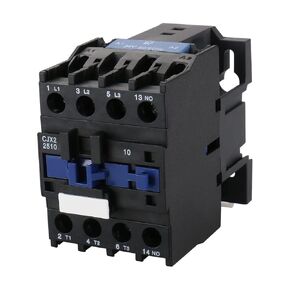 Baomain AC Contactor CJX2-2510 24V AC Coil 50/60Hz 25A DIN Rail 3P Three Pole Normally Open (NO)