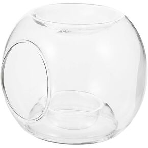 Uonlytech Clear Glass Tealight Holder Essential Oil Burner Wax Candle Tart Burner Warmer Diffuser Aroma Candle Warmers Decoration