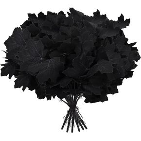 RECUTMS Artificial Berry Stems Black Berry Decorations 6pcs Fake Berries Stem Halloween Holly Berry Picks DIY Plastic Greenery Faux Berries Flowers for Christmas Tree Pick Bouquet (Black)