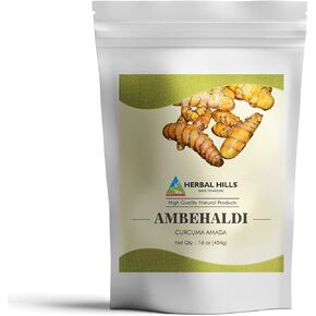 HERBAL HILLS Ambehaldi Powder Turmeric Powder/Amba Haldi/Curcuma Amada/Curcuma Longa/Turmeric Curcumin | 16 Oz (454 GMS)