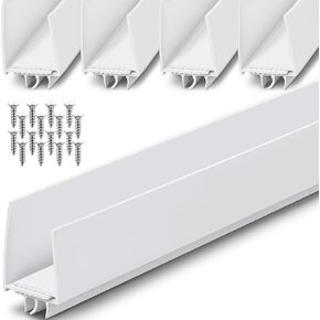 4 Pcs 36 Inch Adjustable Door Sweep for Door Bottom 1 to 1-2/5In Wide Storm Door Sweep Replacement Under Door Draft Stopper Weather Stripping Door Seal Bottom Door Threshold Seal, White in Kuwait