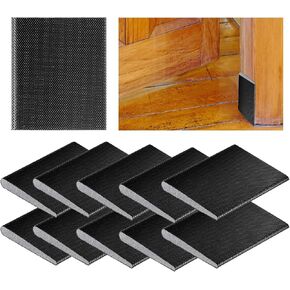 Door Weather Stripping Door Seal Strip,Exterior Door Weather Stripping,Self-Adhesive Door Corner Seals,Draft Stopper Frame Seal Corner Foam for Weather Protection Isolation of Noise (Black,10PCS)