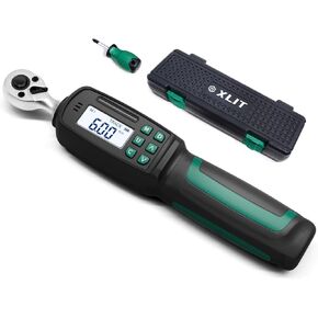 1/4-Inch Drive Digital Torque Wrench - ±2% Accuracy, 0.3-6Nm(0.2-4.4ft-lbs) Range - Compact Slim, Auto Mechanic Hand Tool with Preset Values, Multiple Units, Smart Alerts, Peak & Track Mode