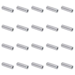 uxcell 20pcs Aluminum Spacer 5mm Bore x 10mm OD x 35mm Length Screw Standoff Bushing Plain Finish Round Metal Spacer for M5 Screws Bolts and Rods
