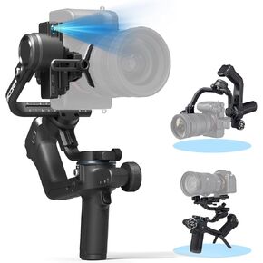FeiyuTech Official SCORP 2 Gimbal Stabilizer for Camera,3-Axis Gimbal Stabilizer for Canon/Sony/Panasonic/Nikon/Fujifilm,5.51lb Payload,Built-in AI Tracking Module,Bluetooth/Cable Control, STD KIT