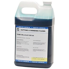TRIM Cutting & Grinding Fluids MS606BD/1 MicroSol 606 BD Long Life Microemulsion, Blue Dye, 1 gal Jug