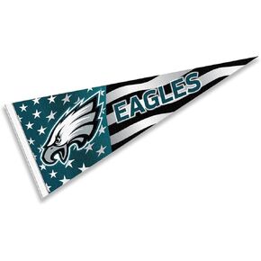 WinCraft Philadelphia Eagles Nation USA Americana Stars and Stripes Pennant Banner Flag