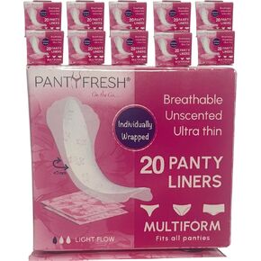 Individually Wrapped Multiform Panty Liners Unscented Ultra Thin Liner Fits Thong and Regular Panties Pantyliner