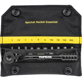Topeak Ratchet Rocket Essential - Lightweight Ratchet Tool Set with 10 Bits and Carry Bag (Essential - 12 Functions)