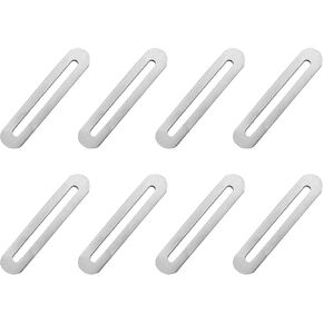 8PCS Stainless Steel Adjustable Flat Patch Plate Brushed 90mm Adjustable Angle Yard Long Hole Double Head Metal Fixing Connector Slotted Bracket for Wooden Furniture Motors Chairs