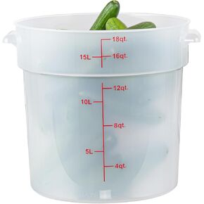Restaurantware - LIDS ONLY: Met Lux 12.5 Inch White Plastic Lids, 10 Durable Storage Container Lids - Containers Sold Separately, Fits 12, 18, And 22 Quarts, Round Storage Container Lids, For Storage