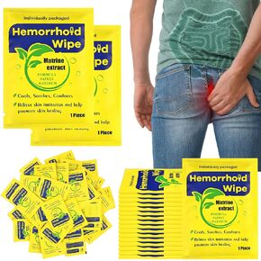 Tondiamo 200 Pcs Hemorrhoid Wipes Individually Wrapped Single Use Hemorrhoid Flushable Wipes Postpartum Hemorrhoid Wipes for Adults Skin Irritation Soothing Comforts Relief Irritation