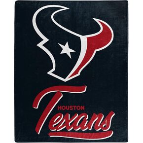 Northwest NFL Houston Texans Unisex-Adult Raschel Throw Blanket, 50" x 60", Signature