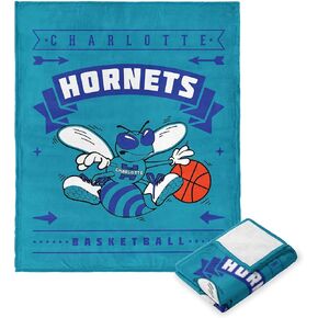 Northwest NBA Charlotte Hornets Silk Touch Throw Blanket, 50" x 60", Hardwood Classics