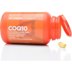 Mt. Angel Vitamins CoQ10 100mg Plus Alpha Lipoic Acid, Superior Absorption Natural Supplement Form of Coenzyme Q10, with ALA, 30 Vegetarian Capsules