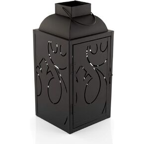 Seven20 Star Wars Stamped Lantern | Black Die-Cut Rebel Insignia Pattern | Indoor & Outdoor Use | 14 Inches Tall