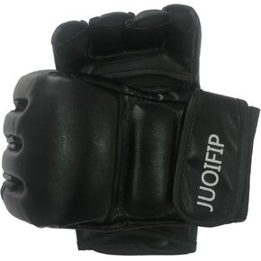 قفازات ملاكمة MMA، قفازات ثقيلة لتدريب القتال نصف إصبع مع المزيد من الحشو، قفاز ملاكمة من الجلد الصناعي لتدريب MMA UFC كيك بوكسينغ الملاكمة التايلاندية للرجال والنساء in Kuwait