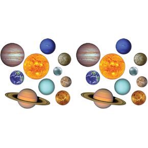 Beistle 20 Piece Paper Solar System Cut Outs Galaxy Space Decorations Birthday Party Supplies