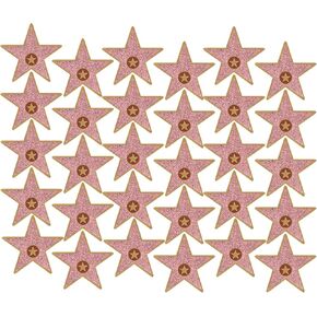 Beistle 30 Piece Mini Paper Star Cutouts for Movie Night Hollywood Theme Party Decorations, Made in USA Since 1900, 5", Red