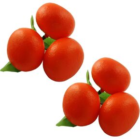 XGNG 3PCS Artificial Oranges Simulation Orange Realistic Decorative Tangerine Fake Fruits Lifelike Oranges Plastic Fruit for Party Ornament Christmas Photo Props Basket Display Kitchen