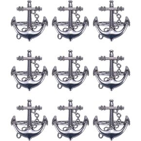9PCS Ship's Anchor Napkin Rings Decorate Your Table in Christmas, Thanksgiving, Birthday, Wedding, Commemoration Day, Business Banquet and Other Festivals and Occasions。 (01)