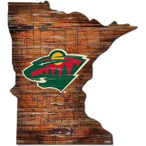 لافتة ولاية مينيسوتا وايلد Mini Roadmap من Fan Creations NHL Minnesota Wild للجنسين، لون الفريق، 12 بوصة