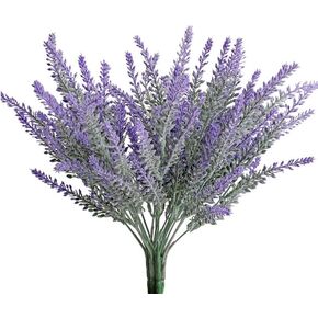 12 باقة لافندر صناعية، ديكور بلاستيكي لنباتات اللافندر المقلدة، ديكور منزلي للزفاف، ديكور مكتب، حديقة، ساحة (أرجواني) in Kuwait