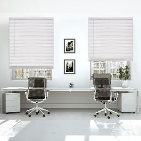 DEZ FURNISHINGS Cordless 1" Mini Blind, Room Darkening, 34" W x 72" H, White