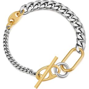 Two Tone Bracelet Silver And Gold Bracelets For Women Link Bracelets For Women Adjustable Bracelets Gold And Silver Bracelet Fashion Bracelet Gift