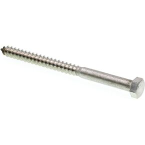 Prime-Line 9056484 Hex Lag Screws, 3/8 In. X 5 In., Grade 18-8 Stainless Steel (10 Pack)