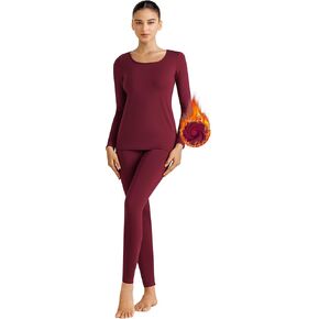 Tournesol Women's Thermal Underwear Sets Cold Weather Long Johns Base Layer Fleece Lined Thermals Top & Bottom