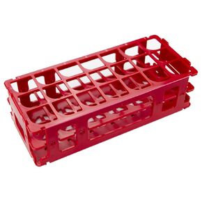 Caplugs Evergreen 240-3204-B8SI Test Tube Rack. for 30 mm Tubes, 21 Places, Polypropylene, Blue