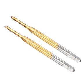 Thread Tap, M0.9 x 0.225 Thread Size 3 Straight Flutes, High Speed Steel Threading Tapping Repair Tool - (Applications: for Tapping Stainless Steel Copper Aluminum), 2-Pieces