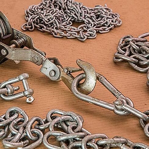 5/16Inch Clevis Slip Hook, 4Pack Heavy Duty Forged Steel Safety Hook with Safety Latch, G70 Tow Chain Clevis Grab Hook for Trailer Truck Transport Tow Chain Hook，3/4 in Opening,14,000 Lb Capacity in Kuwait