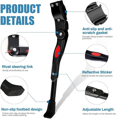 مسند الدراجة، حامل دراجة من سبائك الألومنيوم قابل للتعديل 34-40 سم لقطر العجلة 24-29 بوصة دراجة الطريق الجبلية in Kuwait