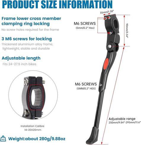مسند الدراجة، حامل دراجة من سبائك الألومنيوم قابل للتعديل 34-40 سم لقطر العجلة 24-29 بوصة دراجة الطريق الجبلية in Kuwait
