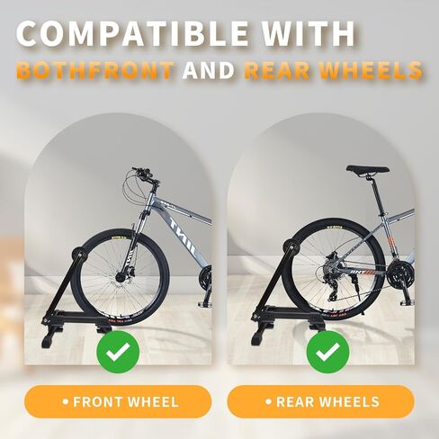 حامل حامل لوقوف السيارات من نوع أرضية الدراجة - حامل حامل للدراجة قابل للطي لتخزين المرآب الداخلي والخارجي - رف تخزين الدراجة المحمول لوقوف السيارات للدراجات الجبلية والطرق مقاس 26 بوصة - 29 بوصة in Kuwait